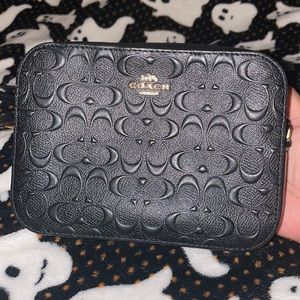 Coach Black Embossed Crossbody Bag